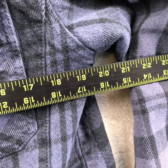 Merona Men's Shirt Medium Plaid Flannel Button-Up Purple Casual Classic - Picture 6 of 8